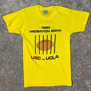 Vintage 1980 NCAA Football Probation Bowl UCLA USC Shirt Tee Single Stitch